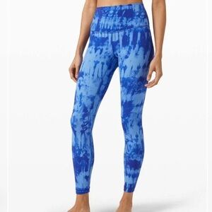 Lululemon Fast and Free Tight II 25" - Game Day Blue Multi